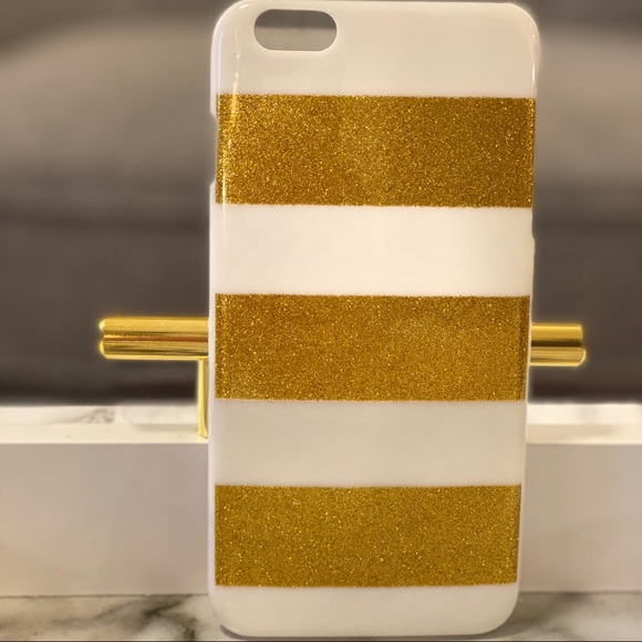 Gold Glitter Stripe iPhone 6 Plus & 6s Plus Case - Picture 2 of 6